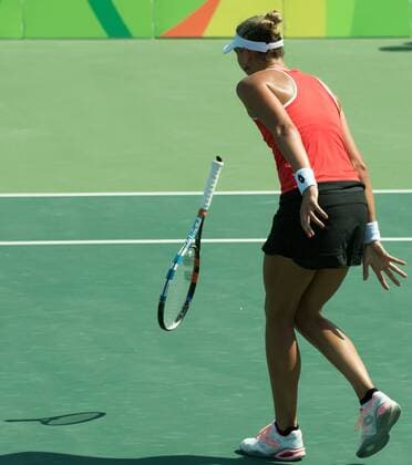 Belgian tennis player Yanina Wickmayer reacts as she is losing during a tennis game between Belgian Yanina Wickmayer and Czech Barbora Strycova, in the first round of the women s tennis tournament at the 2016 Olympic Games Olympische Spiele Olympia OS in Rio de Janeiro, Brazil, Saturday 06 August 2016. BENOITxDOPPAGNE  x04905019x
