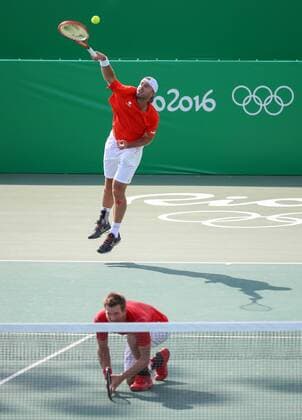 OLYMPICS - Olympic Summer Games 2016 RIO DE JANEIRO,BRAZIL,06.AUG.16 - OLYMPICS, TENNIS - Olympic Summer Games Rio 2016, doubles, men. Image shows Oliver Marach and Alexander Peya (AUT). GEPAxpictures xChristianxWalgram