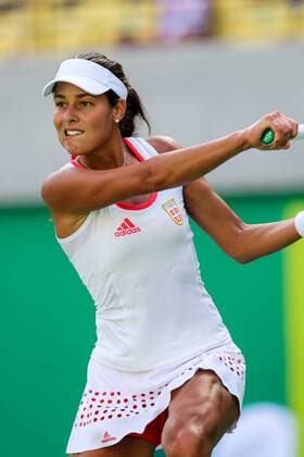 2016 Tennis Olympics RIO DE JANEIRO, RJ - 06.08.2016: 2016 TENNIS OLYMPICS - Ana Ivanovic (SRB) during the Tennis Rio Olympics 2016 held at the Olympic Tennis Centre. NOT AVAILABLE FOR LICENSING IN CHINA (Photo: Andre Chaco Fotoarena) x1172330x  AndrexChaco