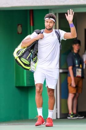 2016 Tennis Olympics RIO DE JANEIRO, RJ - 06.08.2016: 2016 TENNIS OLYMPICS - Jo-Wilfried Tsonga (FRA) during the Tennis Rio Olympics 2016 held at the Olympic Tennis Centre. NOT AVAILABLE FOR LICENSING IN CHINA (Photo: Andre Chaco Fotoarena) x1172331x  AndrexChaco