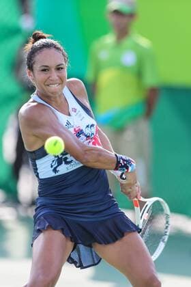 2016 Tennis Olympics RIO DE JANEIRO, RJ - 06.08.2016: 2016 TENNIS OLYMPICS - Heather Watson (GRB) for the Tennis Rio Olympics 2016 held at the Olympic Tennis Centre. NOT AVAILABLE FOR LICENSING IN CHINA (Photo: Andre Chaco Fotoarena) x1172338x  AndrexChaco