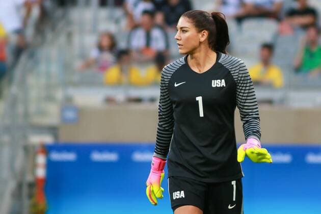Rio 2016, Fußball, Damen, USA - Frankreich Olympics 2016 Football BH BELO HORIZONTE, MG - 06.08.2016: OLYMPICS 2016 FOOTBALL BH - Hope Solo, goalkeeper of USA during the match between United States (USA) x France (FRA) at the Football Group G Olympic Women, the 2016 Olympics held in Mineirao Stadium in the host city Belo Horizonte, MG. (Photo: Dudu Macedo Fotoarena) x1172476x  DuduxMacedo