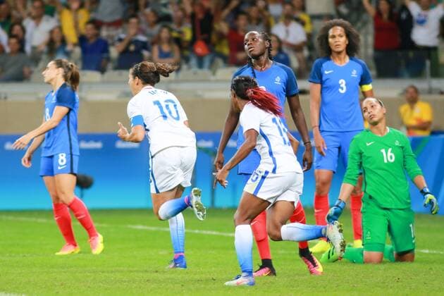 Bilder des Tages - SPORT Rio 2016, Fußball, Damen, USA - Frankreich Olympics 2016 Football BH BELO HORIZONTE, MG - 06.08.2016: OLYMPICS 2016 FOOTBALL BH - Carli Lloyd scored the first goal of the United States during the match between United States (USA) x France (FRA) at the Football Group G Olympic Women, the 2016 Olympics held in Mineirao Stadium in the host city Belo Horizonte, MG . (Photo: Dudu Macedo Fotoarena) x1172599x  DuduxMacedo