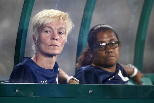 Rio 2016, Fußball, Damen, Südafrika - China 160806 Südafrika s Vera Pauw FUSSBALL Südafrika vs China Nationalteam 6 august 2016 OS i Rio de Janeiro.  Copyright: CARLxSANDIN BB160806CS044