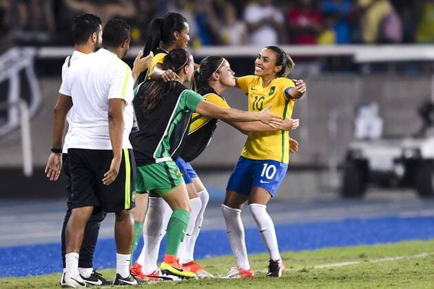 Rio 2016, Fußball, Damen, Brasilien - Schweden 160806 Brasilien s Marta FUSSBALL Brasilien vs Schweden Nationateam 6 august 2016 OS i Rio de Janeiro.  Copyright: CARLxSANDIN BB160806CS100