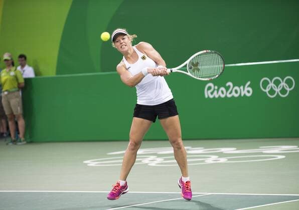 Laura SIEGEMUND, Ger, Aktion, Tennis Doppel der Frauen, Women s Doubles First Round KASATKINA Daria KUZNETSOVA Svetlana, RUS vs GROENEFELD Anna-Lena SIEGEMUND Laura, GER 2:0 am 06.08.2016 Olympische Sommerspiele 2016, vom 05.08. - 21.08.2016 in Rio de Janeiro Brasilien.
