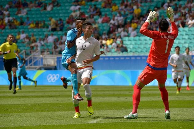 Rio 2016, Fußball, Fidschi - Mexiko Olympics 2016 Football Salvador SALVADOR, BA - 07.08.2016: OLYMPICS 2016 FOOTBALL SALVADOR - Lance the first Fiji goal in the match between Mexico (MEX) and Fiji (FIJ) by Group C Olympic Men& 39;s Football Rio Olympics in 2016 in a match held at the Arena Fonte Nova in Salvador host city. (Photo: Jolvarez Fotoaotoarena) x1173314x  Jo?oxAlvarez