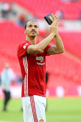 Football - 2016 FA Community Shield - Leicester City vs. Manchester United ManU Manchester United s Zlatan Ibrahimovic at Wembley Stadium London Colorsport Shaun Boggust 