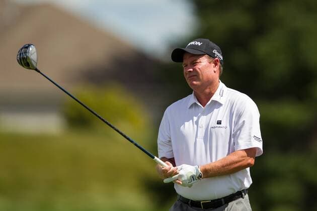 07 AUG 2016: Joe Durant watches his shot after teeing off during the final round of the 3M Championship at TPC Twin Cities in Blaine, Minnesota. (Photo by: David Berding Icon Sportswire) GOLF: AUG 07 Champions Tour - 3M Championship - Final Round Icon16080701733 EDITORIAL USE ONLY