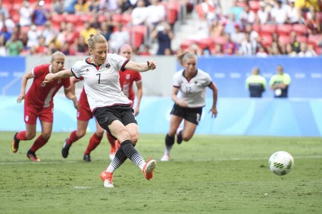 Rio 2016, Fußball, Damen, Deutschland - Kanada 160809 (GER) Melanie Behringer - Deutschland - Kanada Fussball Damen Frauenfussball Länderspiel den 9 august 2016 OS in Brasilia RIO 2016.  Copyright: CARLxSANDIN BB160809CS002