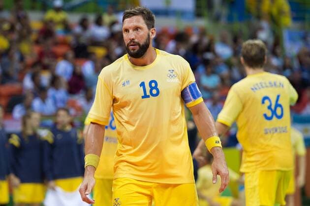 160809 Schweden s Tobias Karlsson HANDBALL: Ägypten vs Schweden 9 August 2016 OS i Rio de Janeiro.  Copyright: DANIELxSTILLER BB160810DS009