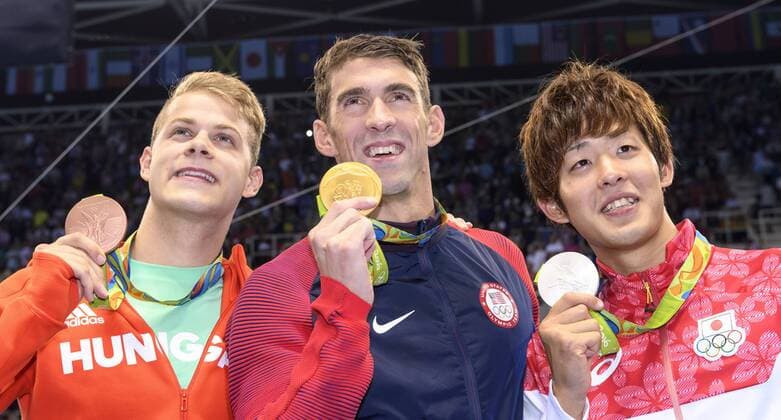 KENDERESI Tamas HUN Bronze, PHELPS Michael USA Gold Medal, SAKAI Masato Bronze Men s 100m Butterfly Rio de Janeiro 09-08-2016 Olympic Aquatics Stadium Swimming Nuoto Andreaxstaccioli