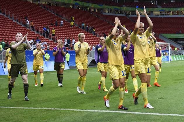 160809 Fußball China vs Schweden 9 August 2016 OS i Brasilia.  Copyright: CARLxSANDIN BB160809CS090