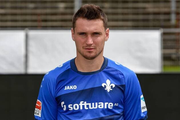11.08.2016, xfux, Fussball GER 1.Bundesliga, SV Darmstadt 98 Fototermin, 1.BL PortraÌˆttermin Saison 2016 2017 emspor emonline deloka, Denys Oliynyk Oliinyk (SV Darmstadt 98) Darmstadt