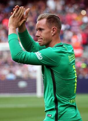 August 10, 2016 - Barcelona, Spain - Andre Ter Stegen during the presentation of the Barcelona team 2016-17, held in the Camp Nou stadium, on august 10, 2016. FC Barcelona Barca presentation 2016-17  - ZUMAn230