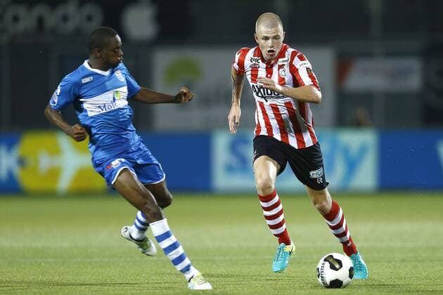 (l-r) Queensy Menig , Rick van Drongelen during the Dutch Eredivisie match between PEC Zwolle and Sparta Rotterdam on august 13, 2016 at the MAC& 179;PARK stadium in Zwolle, the Netherlands PEC Zwolle v Sparta Rotterdam Dutch Eredivisie 2016 2017 xVIxxIVx 5997810