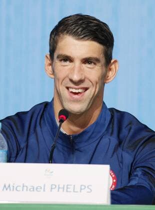 Olympics: Phelps meets press after 5-gold outing U.S. swimmer Michael Phelps attends a press conference PK Pressekonferenz in Rio de Janeiro on Aug. 14, 2016, after winning five gold medals at the Rio Games to stretch his record tally to 23. 