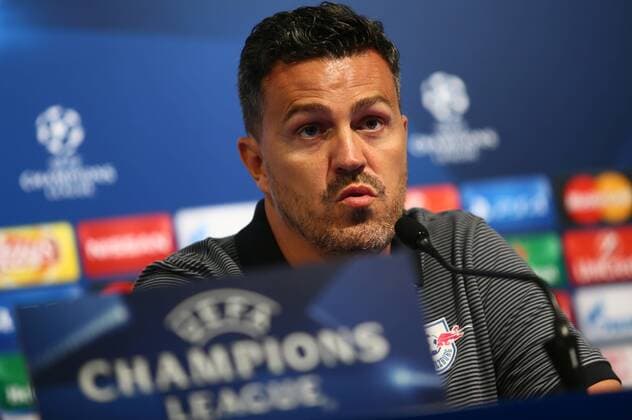 SOCCER - UEFA CL quali, Zagreb vs RBS ZAGREB,CROATIA,15.AUG.16 - SOCCER - UEFA Champions League, qualification, GNK Dinamo Zagreb vs Red Bull Salzburg, preview, press conference PK Pressekonferenz of RBS. Image shows head coach Oscar Garcia (RBS). GEPAxpictures xFelixxRoittner