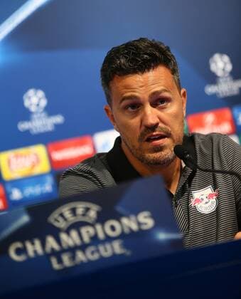 SOCCER - UEFA CL quali, Zagreb vs RBS ZAGREB,CROATIA,15.AUG.16 - SOCCER - UEFA Champions League, qualification, GNK Dinamo Zagreb vs Red Bull Salzburg, preview, press conference PK Pressekonferenz of RBS. Image shows head coach Oscar Garcia (RBS). GEPAxpictures xFelixxRoittner