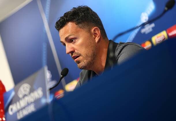 SOCCER - UEFA CL quali, Zagreb vs RBS ZAGREB,CROATIA,15.AUG.16 - SOCCER - UEFA Champions League, qualification, GNK Dinamo Zagreb vs Red Bull Salzburg, preview, press conference PK Pressekonferenz of RBS. Image shows head coach Oscar Garcia (RBS). GEPAxpictures xFelixxRoittner
