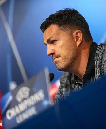 SOCCER - UEFA CL quali, Zagreb vs RBS ZAGREB,CROATIA,15.AUG.16 - SOCCER - UEFA Champions League, qualification, GNK Dinamo Zagreb vs Red Bull Salzburg, preview, press conference PK Pressekonferenz of RBS. Image shows head coach Oscar Garcia (RBS). GEPAxpictures xFelixxRoittner