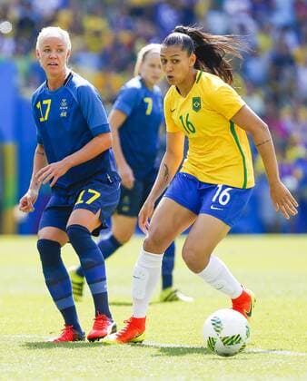 Rio 2016, Fußball, Damen, Brasilien - Schweden Olympics 2016 Football RJ RIO DE JANEIRO, RJ - 16.08.2016: OLYMPICS 2016 FOOTBALL RJ - The player Beatriz of Brazil during the dispute between Brazil (BRA) and Sweden (SWE) the semifinal of the Olympic Women& 39;s ball Rll Rio Olympics 2016 held at Maracana Stadium in the host city Rio de Jane x1185176x  MarcoxGalv?o