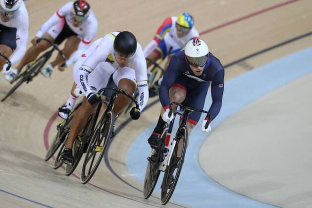 Jason Kenny (GBR) Keirin Herren Bahnrad Olympische Spiele 2016 in Rio de Janeiro - 16 08 2016 Panoramic Pitch 