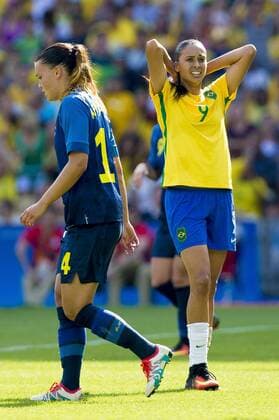 Rio 2016, Fußball, Damen, Schweden zieht ins Finale ein Olympics 2016 Football RJ RIO DE JANEIRO, RJ - 16.08.2016: OLYMPICS 2016 FOOTBALL RJ - The Andressa Alves player during the dispute between Brazil (BRA) and Sweden (SWE) the semifinal of the Olympic Women& 39;s Fool Rll Rio Olympics 2016 held at Maracana Stadium in the host city Rio de Janeirohoto: Marco Galvao Fotoarenarena) x1185310x  MarcoxGalv?o