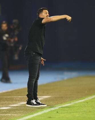 SOCCER - UEFA CL quali, Zagreb vs RBS ZAGREB,CROATIA,16.AUG.16 - SOCCER - UEFA Champions League, Play-off qualification, GNK Dinamo Zagreb vs Red Bull Salzburg. Image shows head coach Oscar Garcia (RBS). GEPAxpictures xFelixxRoittner