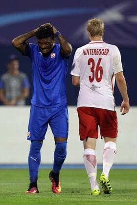 Champions League play off - GNK Dinamo vs FC Red Bull Salzburg 16.08.2016., Zagreb, Croatia - First leg of UEFA Champions League play off at Maksimir stadium between GNK Dinamo and FC Red Bull Salzburg. Junior Fernandes.  DaliborxUrukalovic PIXSELL