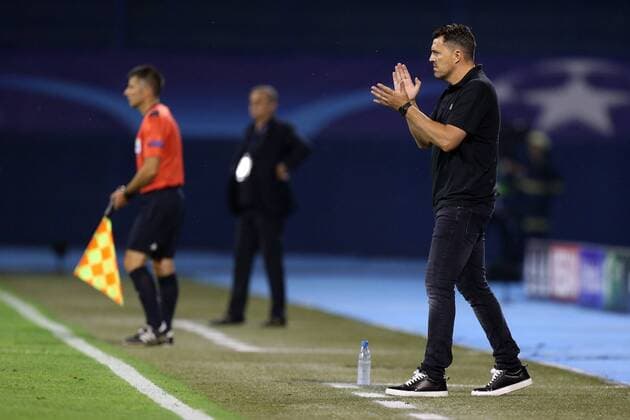 Champions League play off - GNK Dinamo vs FC Red Bull Salzburg 16.08.2016., Zagreb, Croatia - First leg of UEFA Champions League play off at Maksimir stadium between GNK Dinamo and FC Red Bull Salzburg. Coach Oscar Garcia.  DaliborxUrukalovic PIXSELL