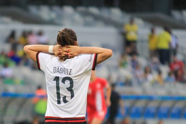 Rio 2016, Fußball, Damen, Deutschland - Kanada Olympics 2016 Football BH BELO HORIZONTE, MG - 16.08.2016: OLYMPICS 2016 FOOTBALL BH - Sara Daebritz, Germany laments missed chance during the match between Canada (CAN) vs Germany (GER), the semi-finals of the Olympic Football Female, the Olympics 2016 held in Mineirao Stadium in the host city Belo Horizonte, MG. (Photo: Dudu Macedo Fotoarena) x1185631x  DuduxMacedo