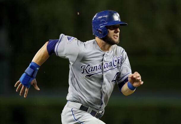 August 16, 2016 - Detroit, Michigan, United States - Kansas City Royals left fielder Alex Gordon (4) scores a run on the eight inning of a baseball game against the Detroit Tigers in Detroit, Michigan USA, on Tuesday, August 16, 2016. Kansas City Royals v Detroit Tigers  - ZUMAn230