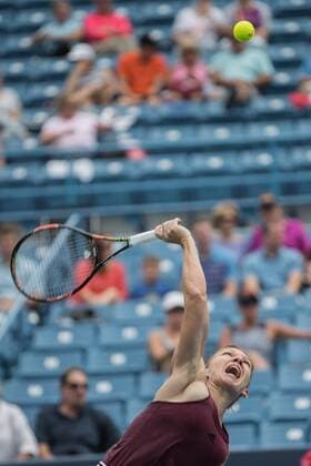 August 17, 2016 - Mason, Ohio, USA - Simona Halep (ROU) serves in Wednesday s match that was resumed from Tuesday s rain delay of the Western and Southern Open at at the Lindner Family Tennis Center , Mason, Oh. Tennis 2016 - Western And Southern Open - Day 5 - ZUMAs304