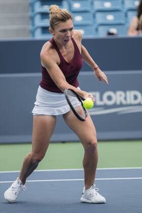 August 17, 2016 - Mason, Ohio, USA - Simona Halep (ROU) hits a soft drop shot near the net in Wednesday s match that was resumed from Tuesday s rain delay of the Western and Southern Open at at the Lindner Family Tennis Center , Mason, Oh. Tennis 2016 - Western And Southern Open - Day 5 - ZUMAs304