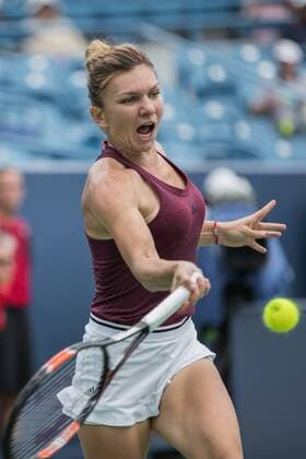 August 17, 2016 - Mason, Ohio, USA - Simona Halep (ROU) hits a forehand shot in Wednesday s match that was resumed from Tuesday s rain delay of the Western and Southern Open at at the Lindner Family Tennis Center , Mason, Oh. Tennis 2016 - Western And Southern Open - Day 5 - ZUMAs304