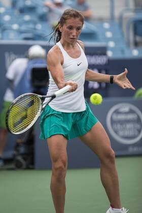 August 17, 2016 - Mason, Ohio, USA - Annika Beck (GER) hits a forehand shot in Wednesday s match that was resumed from Tuesday s rain delay of the Western and Southern Open at at the Lindner Family Tennis Center , Mason, Oh. Tennis 2016 - Western And Southern Open - Day 5 - ZUMAs304