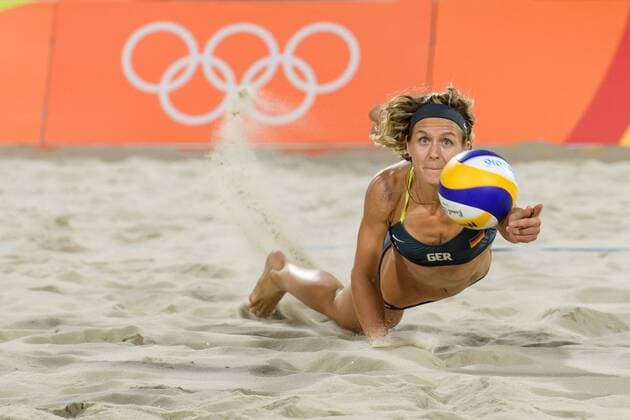 Rio 2016, Beachvolleyball, Damen, Ludwig und Walkenhorst sind Olympiasieger Laura Ludwig (GER) im Beachvolleyballl Finale bei den olympischen Sommerspiele 2016 am 17.08.2016, Rio de Janeiro Copyright: xSchülerx xEibner-Pressefotox EP_jse