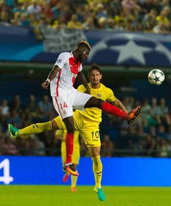 August 17, 2016 - Villarreal, Castellon, Spain - Alexandre Pato of Villarreal CF and Tiemoue Bakayoko of AS Monaco during the UEFA Champions league first leg play-off football match between Villarreal CF and AS Monaco at the Madrigal stadium in Vila-real on August 17, 2016. Villarreal v Monaco: UEFA Champions League  - ZUMAn230