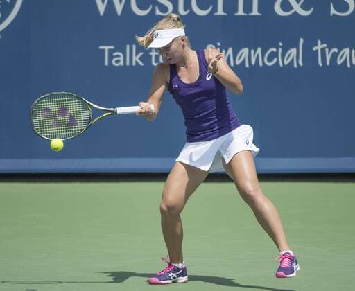 August 18,2016: Daria Gavrilova (AUS) loses to Simone Halep (ROU) 6-1, 6-2, at the Western & Southern Open being played at Lindner Family Tennis Center in Mason, Ohio. Â© Tennisclix Cal Media TENNIS 2016: Western & Southern Open Aug. 16 - ZUMAc04_