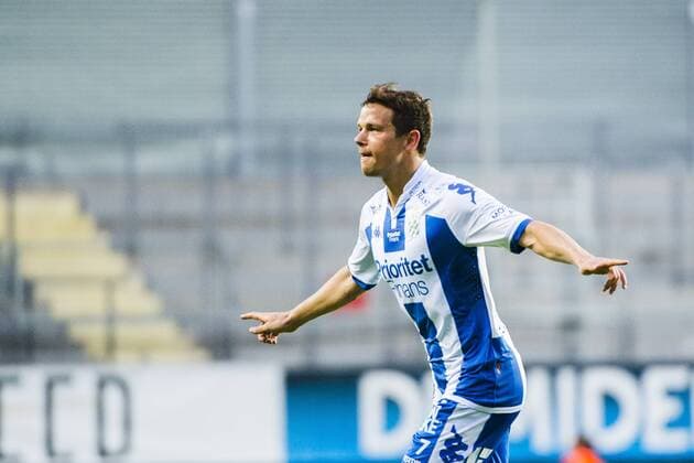 160818 IFK Göteborgs Mads Albeck Jubel FOOTBALL Europa League IFK Göteborg vs FK Qarabag Agdam 18 august 2016 i Göteborg.  Copyright: MATHIASxBERGELD BB160818BB323