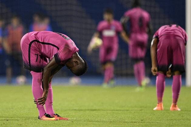 Genk s Mwbana Ally Samatta pictured during the first leg match of the playoff round between Croatian team Lokomotiva Zagreb and Belgian first league soccer team KRC Genk in the Europa League competition, on Thursday 18 August 2016, in Zagreb, Croatia. YORICKxJANSENS  x04913998x