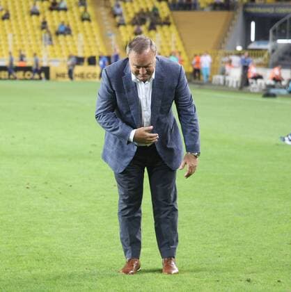UEFA Europa league Playoff first leg match between Fenerbahce and Grasshoppers at Ulker Stadium in Istanbul on August 18 , 2016. Pictured: Coach Dick Advocaat of Fenerbahce . Not available for publication in Turkey. 