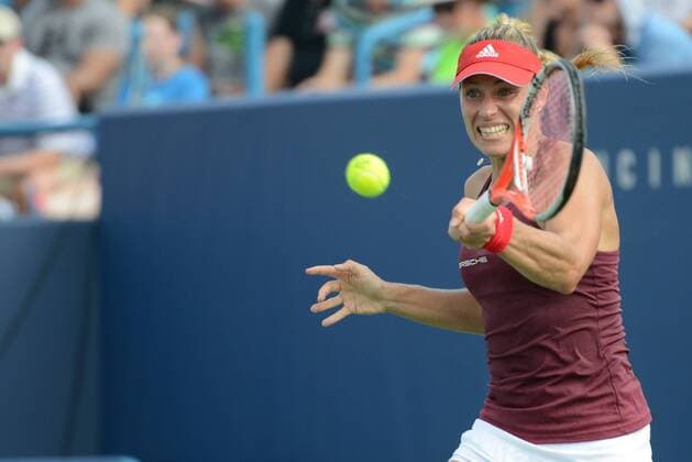 August 18, 2016 - Mason, Ohio, United States - ANGELIQUE KERBER of Germany in her match vs .B. Strycovan the Western & Southern Tennis Tournament in Mason Ohio. Tennis 2016 - Western & Southern Open - Day 6 - ZUMAl132