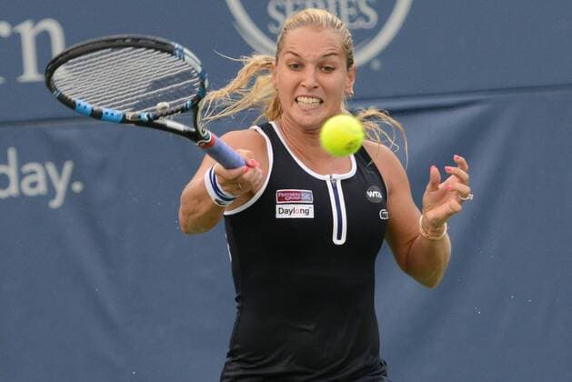 August 18, 2016 - Mason, Ohio, United States - DOMINIKA CIBULKOVA in her match vs T. Babos in the Western & Southern Tennis Tournament in Mason Ohio. Tennis 2016 - Western & Southern Open - Day 6 - ZUMAl132