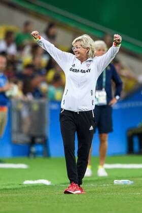 Rio 2016, Fußball, Damen, Deutschland ist Olympiasieger Trainerin Silvia Neid (GER) beim Abpfiff im Finale bei den olympischen Sommerspiele 2016 am 19.08.2016, Rio de Janeiro Copyright: xSchülerx xEibner-Pressefotox EP_jse