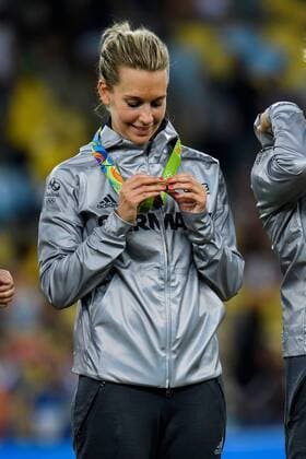 Rio 2016, Fußball, Damen, Deutschland ist Olympiasieger Lena Goessling (GER 8) im Finale bei den olympischen Sommerspiele 2016 am 19.08.2016, Rio de Janeiro Copyright: xSchülerx xEibner-Pressefotox EP_jse