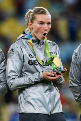 Rio 2016, Fußball, Damen, Deutschland ist Olympiasieger Alexandra Popp (GER 9) im Finale bei den olympischen Sommerspiele 2016 am 19.08.2016, Rio de Janeiro Copyright: xSchülerx xEibner-Pressefotox EP_jse