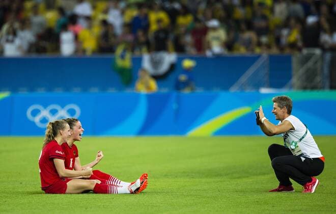 Rio 2016, Fußball, Damen, Deutschland ist Olympiasieger Rio de Janeiro, 19.08.2016, Olympia HENNING Josephine, LEUPOLZ Melanie Schweden - Deutschland mm