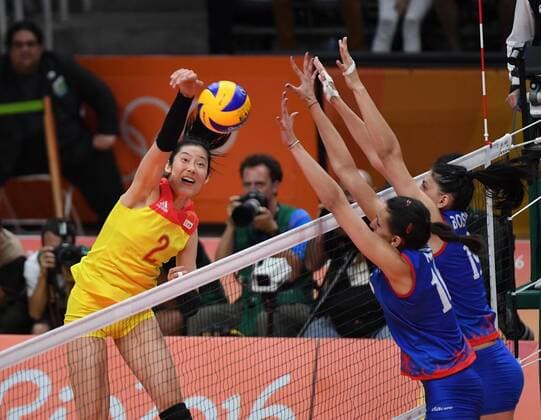 RIO DE JANEIRO, BRAZIL - AUGUST 20: Zhu Ting 2 of China in action during the Volleyball Women s Gold Medal Match between Serbia and China on Day 15 of the Rio 2016 Olympic Games Olympische Spiele Olympia OS at the Maracanazinho on August 20, 2016 in Rio de Janeiro, Brazil.  CFP490691223 